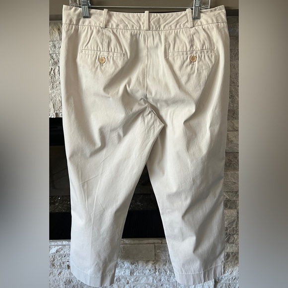 Talbots signature size 8 beige cropped pants - Picture 7 of 9